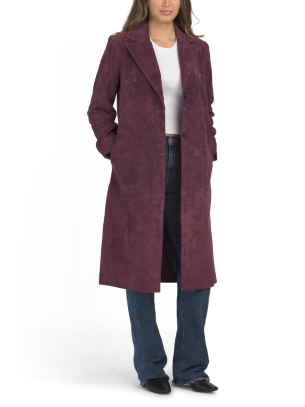 NVLT Suede Longline Blazer Jacket